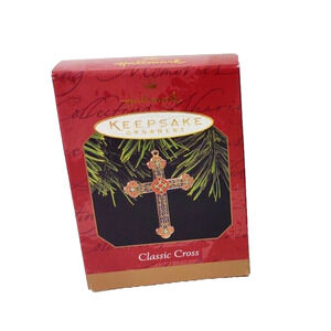 Hallmark 1997 Classic Cross Precious Metal Christmas Holiday Ornament NIB